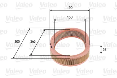VALEO 585627 Hava Fıltresı Renault R 19 1.7 Gts,Tse 8933001795