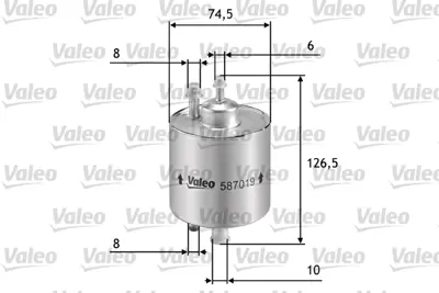 VALEO 587019 Yakıt Fıltresı A-Class W168 97>04 Vaneo 414 02>05 A0024773901