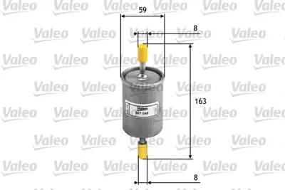 VALEO 587046 Yakıt Fıltresı (Benzın) Alfa Romeo 156 1.6 16v T.Spark 