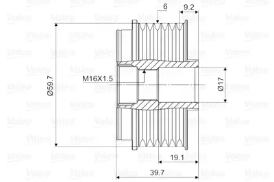 VALEO 588021 Alternator Kasnagı Rulmanlı Combo 1,7 Cdtı 6204889