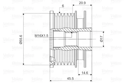 VALEO 588071 Alternator Kasnagı A4 01>05 A6 02>05 Alt Alz Bfb 6B903119A