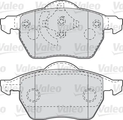 VALEO 598049 On Fren Balatası (Tk) Passat A6 / 1,8t / 2,4 / 2,8 / 1,9tdı 