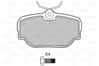 VALEO 598499 Fren Balatası Arka Dıscovery 2 98-04 Range Rover 94-01 Classıc  STC3684
