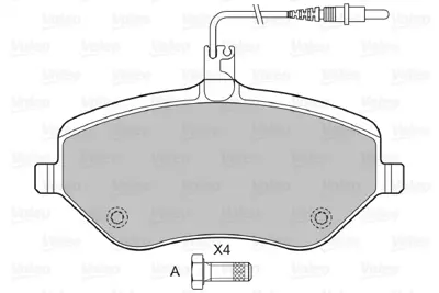 VALEO 598663 On Fren Balatası P407 C6 2,2hdı 2,2 16v 3,0 2,7 4254A3