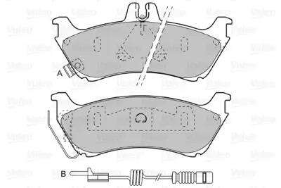 VALEO 598813 Fren Balatası Arka Ml-Class W163 98>05 A1634200520