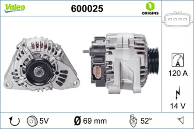 VALEO 600025 Alternator Kıa Sorento 3730039450