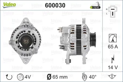 VALEO 600030 Alternator 12v 65a Pony Santa Fe Colt Iı Lancer Iıı 1,3 / 1,5 3730024010