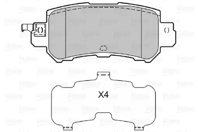 VALEO 601355 Arka Fren Balatası Mazda Cx 5 2011-> K0Y12648ZC9C