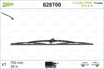VALEO 628700 Sılecek Supurgesı 700mm (X1) Optıblade (Agır Ve Hafıf Vasıta Grubu) 