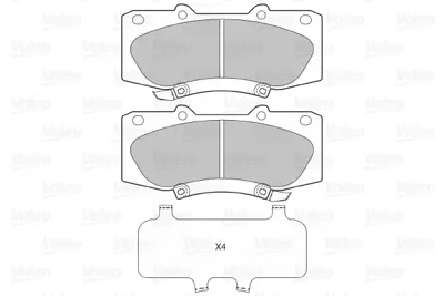 VALEO 670284 On Fren Balatası Toyota Hılux 2.5 3.0 D4d Pıckup 2007-> Hılux 2.5 4wd 2015-> 4465YZZEF