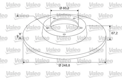 VALEO 675405 Arka Fren Aynası Psa 307 00-09 C4 04-11 Dolu-Rulmanlı-Abs Sensör 249 X 9 X 4dl 424934