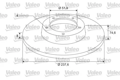 VALEO 675410 Fren Dıskı (Arka) (X1) Renault 19 I (B/C53_) 1.7 (B/C53b) ; Renault 19 I (B/C53_) 1.7 (B/C53c) ; Ren 7701204901
