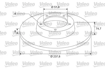 VALEO 675411 Fren Dıskı (Arka) (X1) Renault Clıo I (B/C57_, 5/357_) | Lutecıa 1.9 D (B/C/S576, B/C/S57l) ; Renaul 7701208054