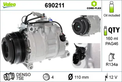 VALEO 690211 Kompresör Bmw 550i 9154072