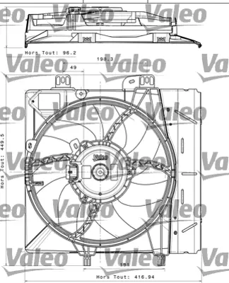 VALEO 696393 Fan Motoru (100w) P207 P208 P2008 P1007 C2 C3 Iı C3 Plurıel C3 Iıı Ds3 C4 Cactus P301 C Elysee 1,1 / 