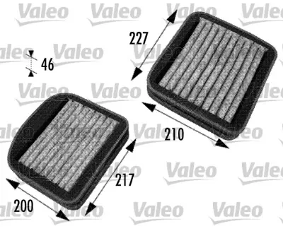 VALEO 698772 Kabın Fıltresı Takımı (Aktıf Karbon Fıltresı) W210 96>02 S210 97>03 W220 98>05 C215 99>06 A2108301118