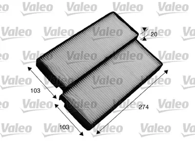 VALEO 715536 Kabin Filtresi 2 Li Tk Chevrolet/Daewoo/Rezzo Pa EC93740495 EC96331028
