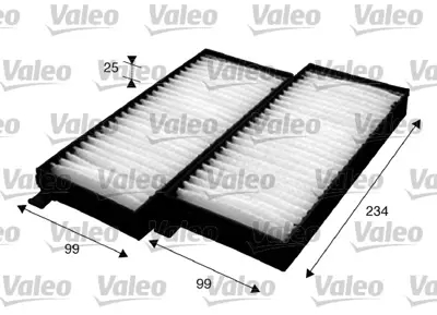 VALEO 715624 Kabin Filtresi Ssangyong Actyon/Kyron Set 2 68111091A0