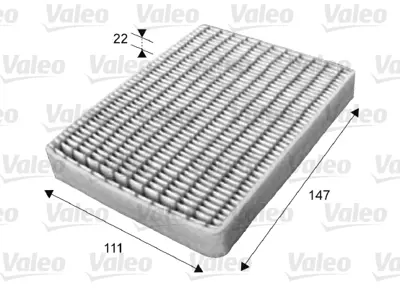 VALEO 715656 Kabın Fıltresı Hyunday Getz (A / C ) 9999Z07019