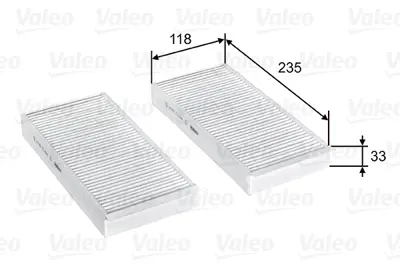 VALEO 715812 Kabin Filtresi Bmw İ3 09/13 . 2 Active Tourer F45 08/14 ; Mını Iıı F55.F56 02/14 64119321876 64316835404