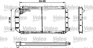 VALEO 730116 Motor Su Radyator Fıesta Iı 1,3 Cvh / 1,6 Cvh / 1,6d 83>88 Olcu: (34 X 290 X 495) 6160667