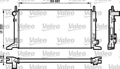 VALEO 730117 Motor Su Radyator Escort 1,6 Cvh 86>90 Olcu: (28 X 322 X 602) 6184413