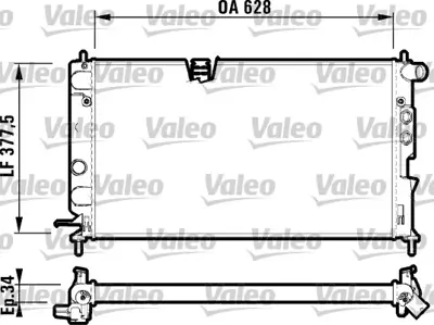 VALEO 732347 Motor Su Radyator X20dtl Vectra B Klımalı M / T (Brazıng 52479099