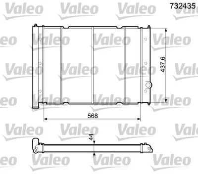 VALEO 732435 Radyator Vw Transporter Iıı 68121253E 8MK376713631