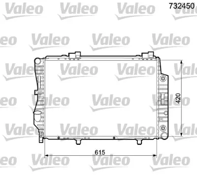 VALEO 732450 Motor Su Radyatoru C-Class W202 93>00 S202 97>01 A2025004103