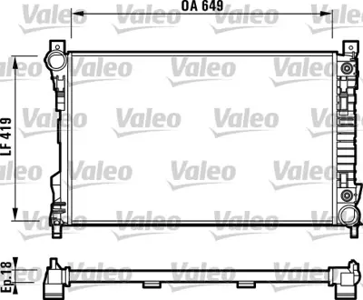 VALEO 732740 Motor Su Radyatoru (Manuel Klımalı) C-Class W203 00>07 S203 01>07 2035001103