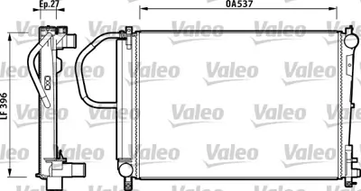 VALEO 732883 Motor Radyatoru Chrysler Voyager Iv 00>08 
