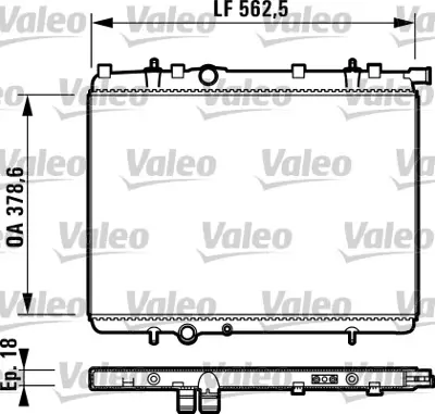 VALEO 732904 Motor Radyator P206 1,4 2,0 Hdı P206 Sw 1,6 16v P206+ (T3e) Dv4td Dv4c Olcu: (562,5*379*18) 133313