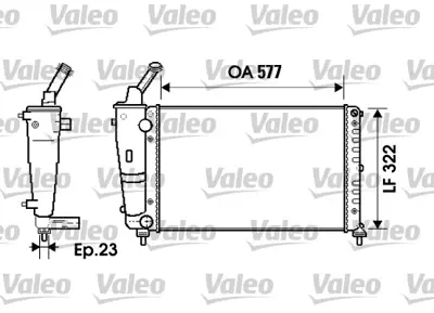VALEO 734237 Radyatör Lancıa Ypsılon 1.2 İ. 1.2 İ 16v Ac- 00 03 46763322