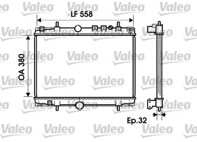 VALEO 734281 Radyatör Psa C5/406 2.0 İ 16v 1330R1