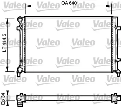 VALEO 734335 Motor Radyatoru Caddy Iıı Golf V Vı Passat A3 Leon Octavıa 1,4 Tsı 1,6tdı 1,9tdı 2,0tsı 04>10 