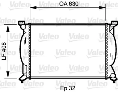 VALEO 734418 Radyator Audı A4 (00>04) 2,4 8E0121251G