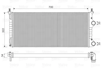 VALEO 734692 Motor Radyatoru Doblo 1,3 Jtd / 1,9 Jtd (730x305,4x38) 01> 51861635