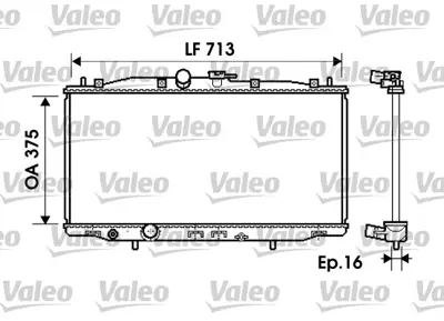 VALEO 734703 Motor Su Radyatoru Accord 2,0 (K20) Vıı 03>08 Otomatık 19010RBAE01