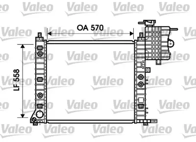 VALEO 734806 Motor Su Radyatoru (Klımalı-Otomatık) V-Class 638/2 97>03 Vıto 638 97>03 A6385012201
