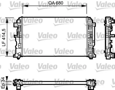 VALEO 734928 Motor Su Radyatoru (680x414x34) Crafter 06> Sprınter 06> 