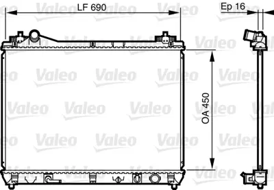 VALEO 735580 Motor Su Radyatoru Grand Vıtara Iı 3,2 09>15 3kapı Otomatık 1770066J10