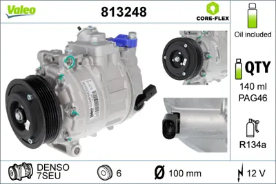 VALEO 813248 Kompresör Volkswagen Transporter 7E0820803G