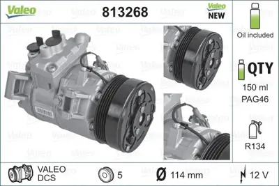 VALEO 813268 Klıma Kompresoru Suzukı Grand Vıtara 2,0 2005-2015 J20a 9520164JB01