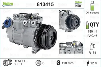 VALEO 813415 Klıma Kompresoru Bmw N47 N57 E81 E82 E87 E88 E90 E92 E93 E60 E84  64526987862