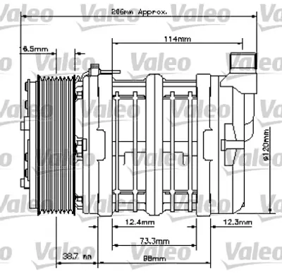 VALEO 815821 Klıma Kompresor Unıversal Tm15 2ag 24v 