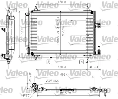 VALEO 817465 Klıma Radyatoru C5 (01 04) 1.6 1.8 2.0hdı 2.2hdı Es9j4s (3.0 24v) Olcu: (518×367) 