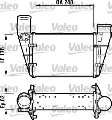 VALEO 817625 Turbo Radyatoru (Intercooler) Passat A4 A6 1,8t 1,9tdı 00>05 58145805G