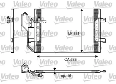 VALEO 817659 Klıma Radyatoru A-Class W168 97>04 Vaneo 414 02>05 A1685001154