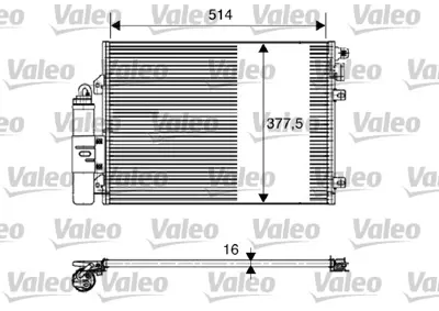 VALEO 817827 Klıma Radyatoru (Kondanser) Logan Sandero 1.4 / 1.6 04> 