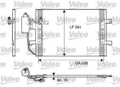 VALEO 817841 Klıma Radyatoru Vaneo 414 02>05 4145000054